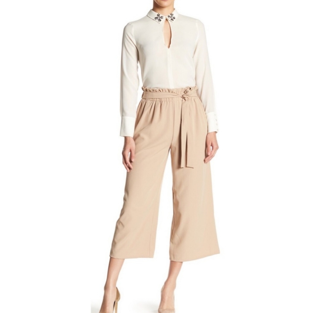 Nordstrom ☆ Paper Bag Waist Wide Leg Ankle Pants